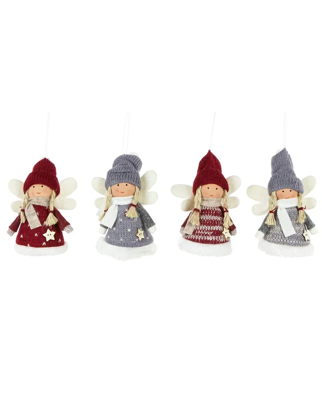 Northlight Set of 4 Plush Angel Christmas Ornaments, image 1 of 1 from Rue La La