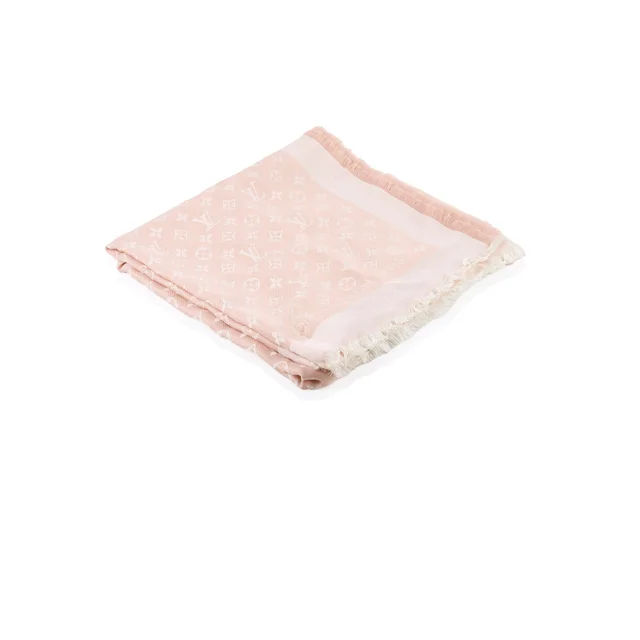 Louis Vuitton Wool Rose Poudre Scarf in Pink Silk from The Purse Affair