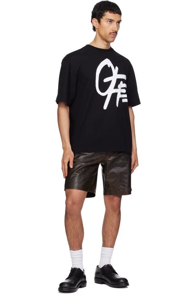 Off-White Black Shared Spray Logo Skate T-shirt, photo 4 of 4 from SSENSE