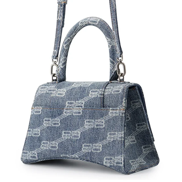 Balenciaga Hourglass BB Monogram Denim Bag Blue593546210E64716 Denim Size Small in Denim from GALLERY RARE, photo 2 of 3