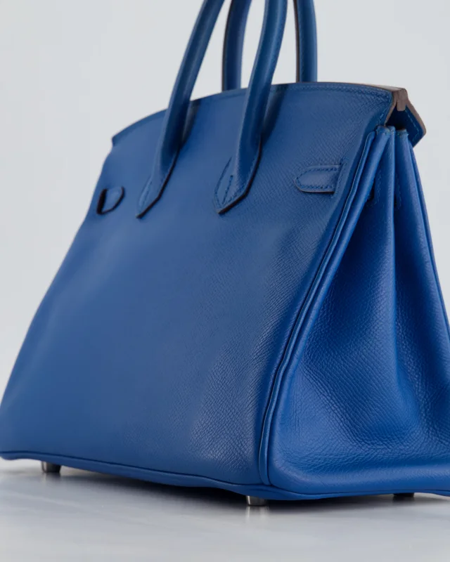 Hermès Birkin 25 Retourne Bag in Blue Epsom leather from Sellier, photo 16 of 26
