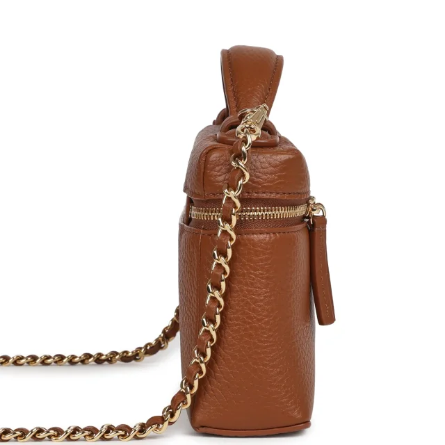 Chanel "Supple" Top Handle Long Vanity Case in Brown Caviar leather from Madison Avenue Couture, photo 3 of 9