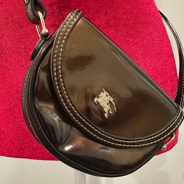 Burberry Black Patent Leather Crossbody Bag in green|black Patent leather from Poshmark, photo 2 of 7