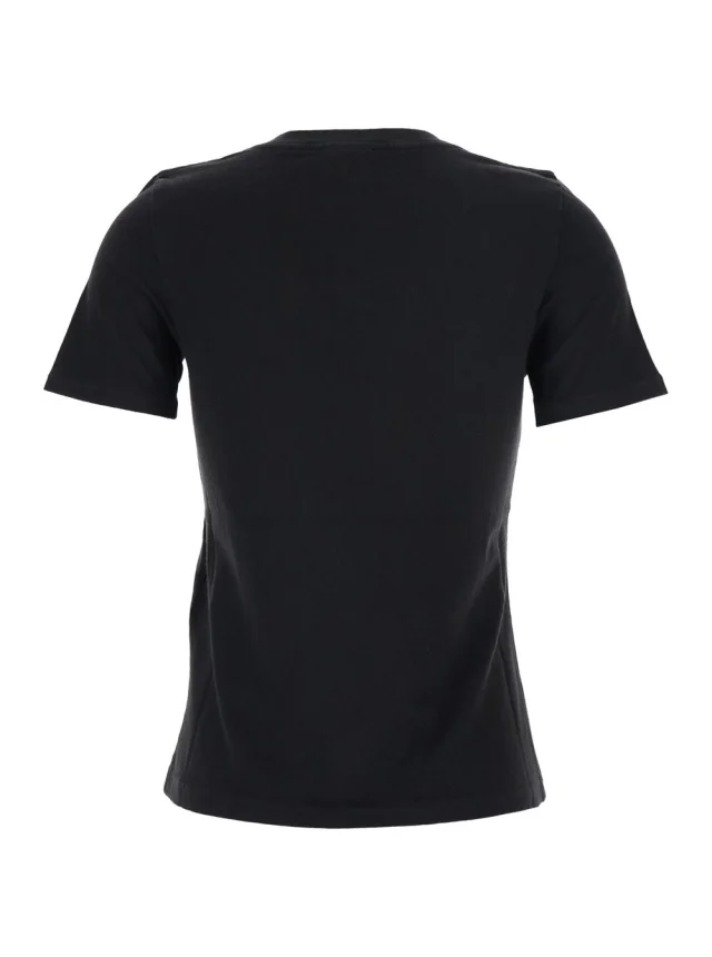 Chloé Black Crew Neck T-Shirt with Large Logo Print on the Front in Cotton for Women in Black 100% Cotton, photo 3 of 6 from Gaudenzi Boutique