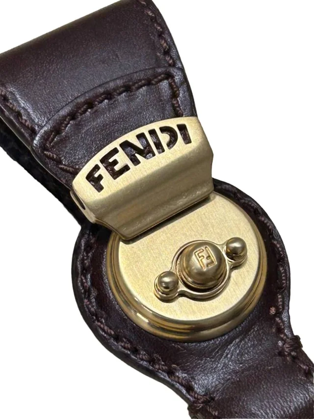 Fendi Key Ring Brown With Gold-Tone Hardware in Brown Leather from Oxfam Online Shop, photo 8 of 13