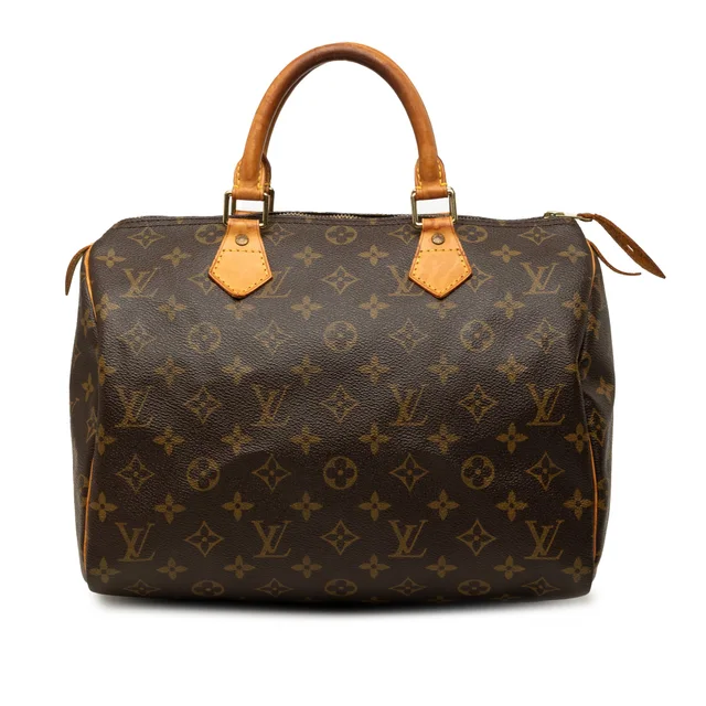 Brown Louis Vuitton Monogram Speedy 30 Boston Bag in Brown Coated canvas from Designer Revival, photo 1 of 1