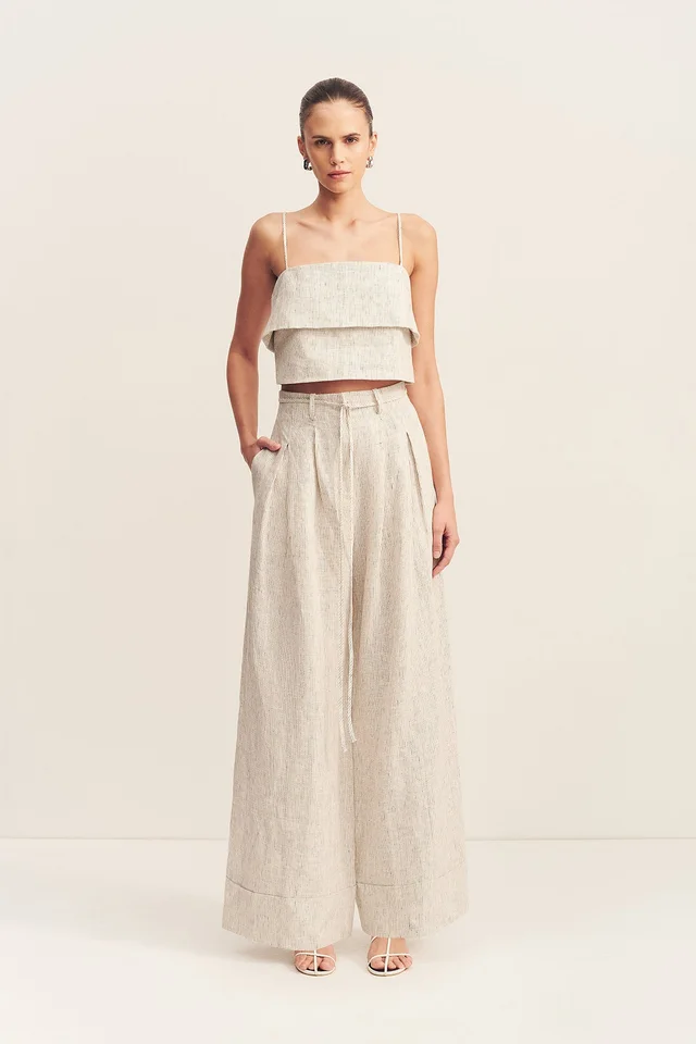 Shona Joy ALTO TEXTURED LINEN HIGH WAISTED PANT from Shona Joy, photo 1 of 1