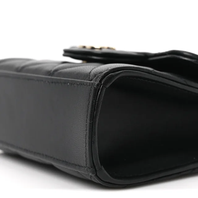 Chanel Quilted Top Handle Flap Clutch in Black Lambskin from FASHIONPHILE, photo 10 of 11