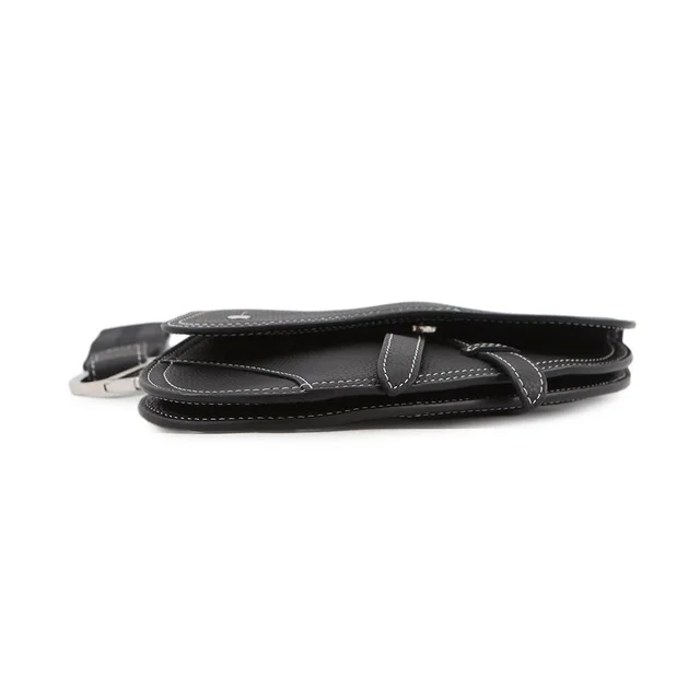 Dior Clutch Kaws Collaboration Saddle Bag Leather Black in Black Leather from The Reluxe, photo 2 of 2