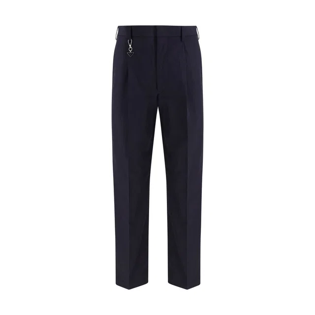 Prada Blue Cotton Casual Pants in Blue from HEWI