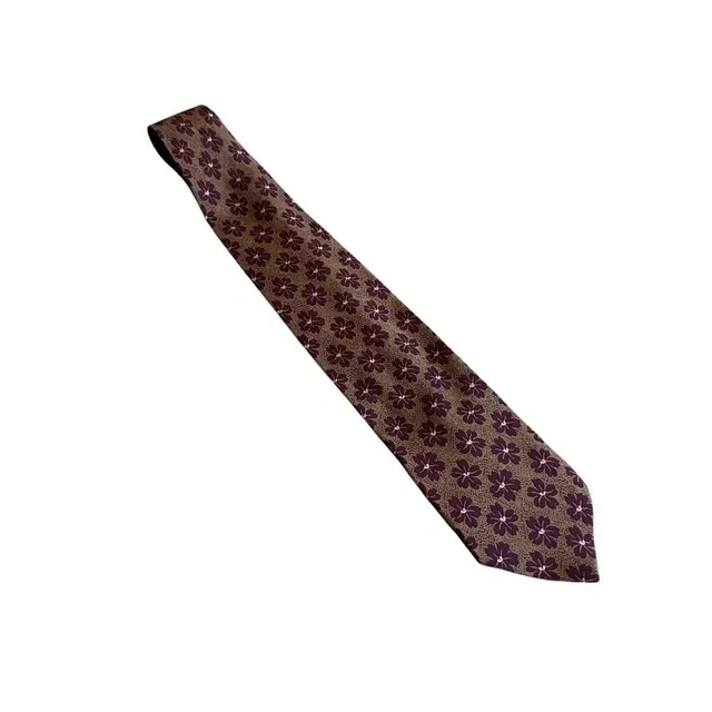 Giorgio Armani Cravatte Silk Neck Tie 100% Pure Silk Floral in red Silk from Grailed