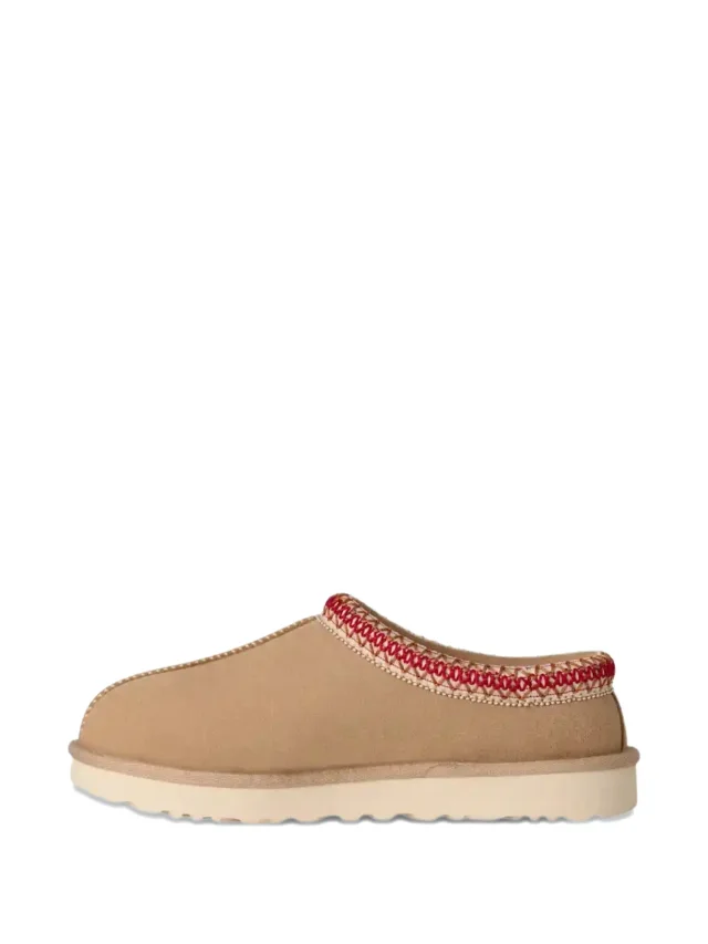 UGG Tazz II braided-trim shearling-lined slippers in Neutrals, photo 4 of 4 from FARFETCH