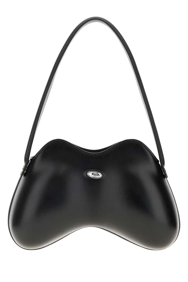 Diesel Shoulder Bag — Black in Black Leather from HEWI