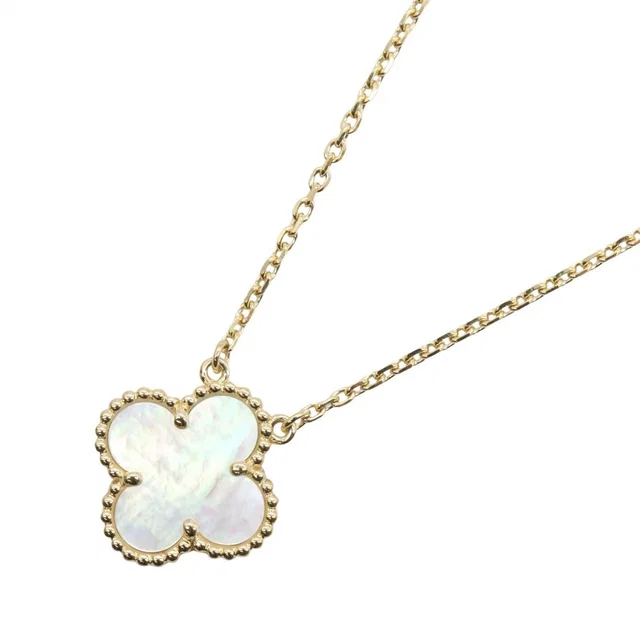 Van Cleef & Arpels Necklace Vintage Alhambra Mother of Pearl 42 18k from The Reluxe