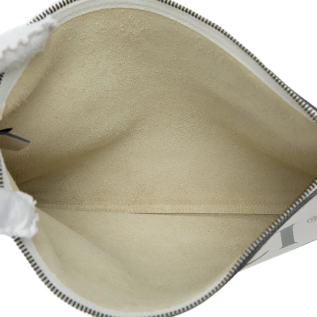 White Gucci Medium Calfskin Logo Portfolio Clutch in White Calfskin from Designer Revival, photo 2 of 2