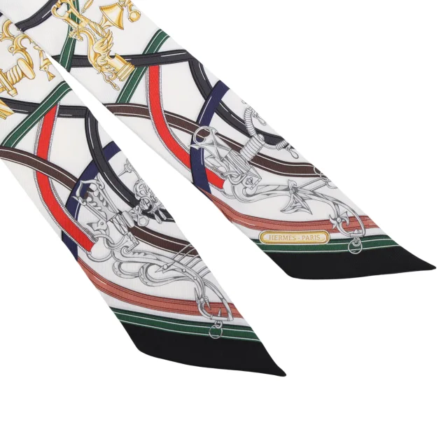 Hermès Twilly Harnais Legendaire White in White Silk from Ginza Xiaoma, photo 4 of 4