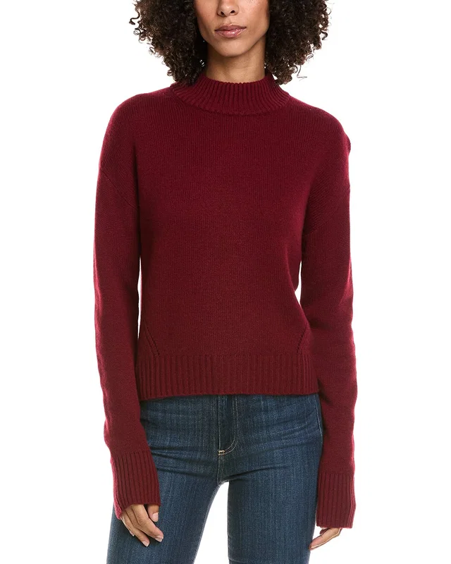 InCashmere Crop Mock Wool & Cashmere-Blend Sweater, image 1 of 1 from Gilt