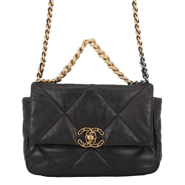 Chanel CHANEL19 ChainShoulder BlackAS1160-B04852-94305 Shiny Lambskin Size 25 in Lambskin from GALLERY RARE