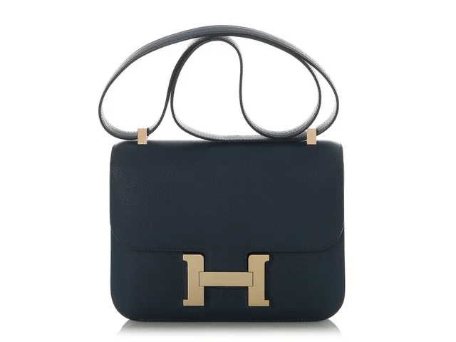 Hermès Bleu de Prusse Epsom Constance Mirror 1-24 in Blue Epsom leather from Ann's Fabulous Finds