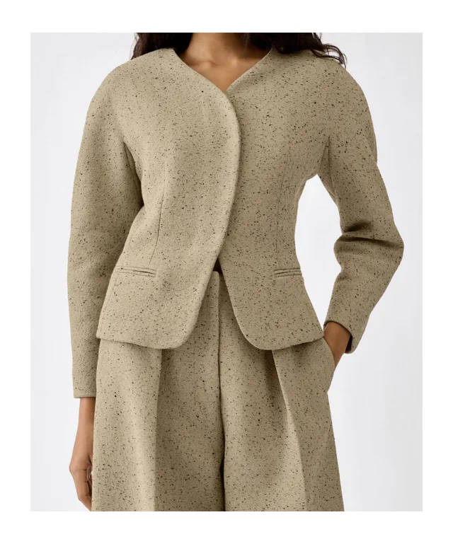 Jacquemus Ovalo Speckled Fitted Blazer, photo 2 of 5 from SENSER
