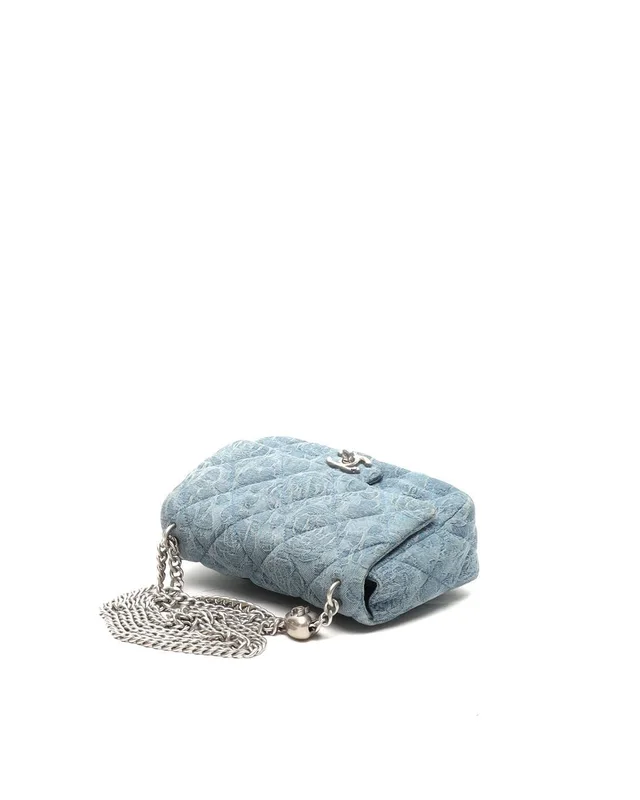 Chanel Denim Camellia Sweetheart Mini Flap Bag in Denim from A Retro Tale, photo 4 of 10