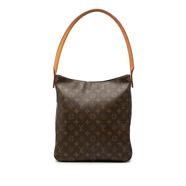 Brown Louis Vuitton Monogram Looping GM Shoulder Bag in Brown Coated canvas from Designer Revival