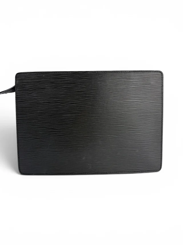 Louis Vuitton Black Epi Vintage Zip Top Clutch in Black Leather from Season 2 Consign, photo 3 of 10