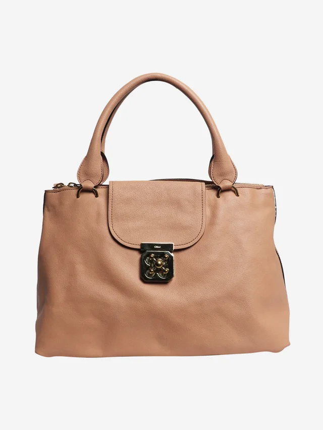 Chloé Peach Elsie leather tote bag in Leather from Sign of the Times