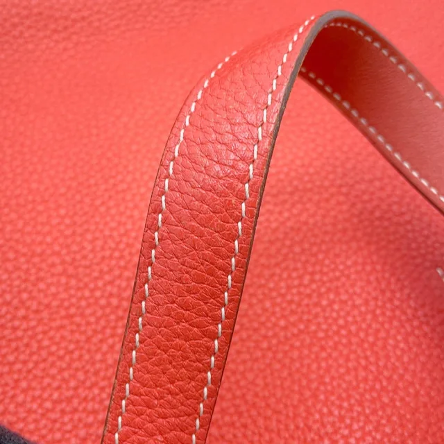 Hermès Double sense Rouge duchesse/Bougainvillier Taurillon Clemence Swift Leather Size 45 in Red Clemence leather from GALLERY RARE, photo 13 of 15