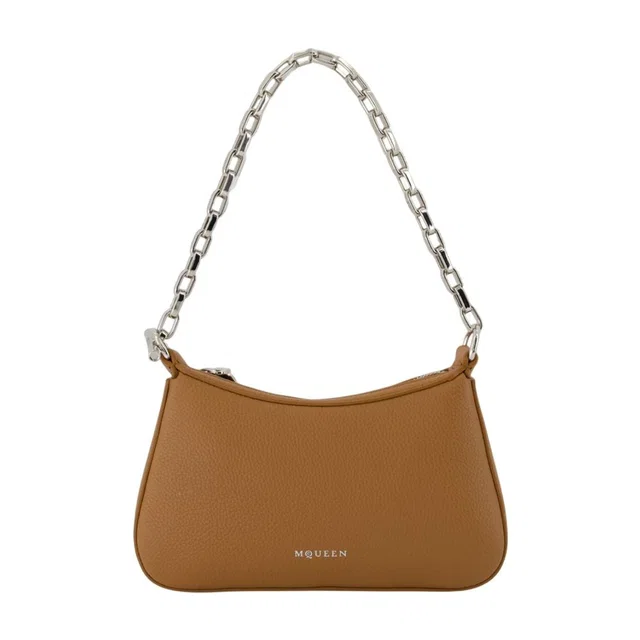 Alexander McQueen T Bar Mini Shoulder Bag — Brown Calfskin in Brown Calfskin from HEWI