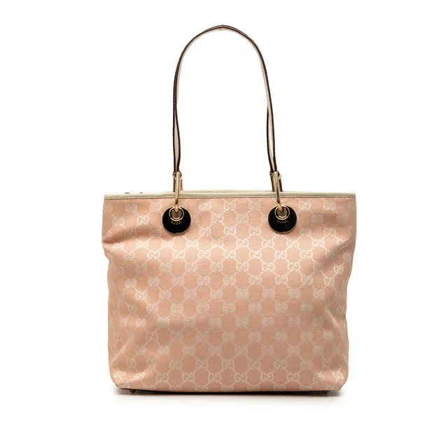 Pink Gucci GG Canvas Eclipse Tote in Pink Canvas from Designer Revival