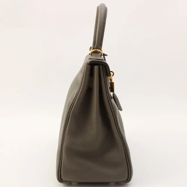 Hermès 2016 Kelly 28 Etoupe in Taupe Clemence leather from VINTAGE QOO TOKYO, photo 3 of 14