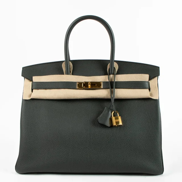 Hermès Birkin 35 Vert Foncé Togo GHW in Green Togo leather from Labellov, photo 6 of 12