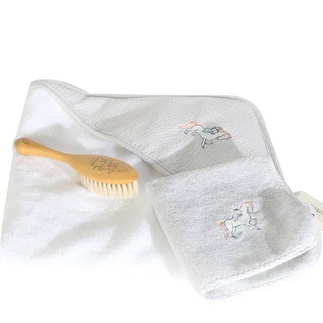 Hermès Gris Perle Cabriole Bath Set in Grey Silk from myGemma