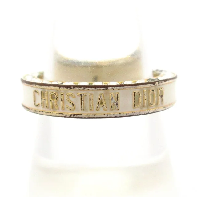 Dior Ring L Gold White Clear in White from The Reluxe