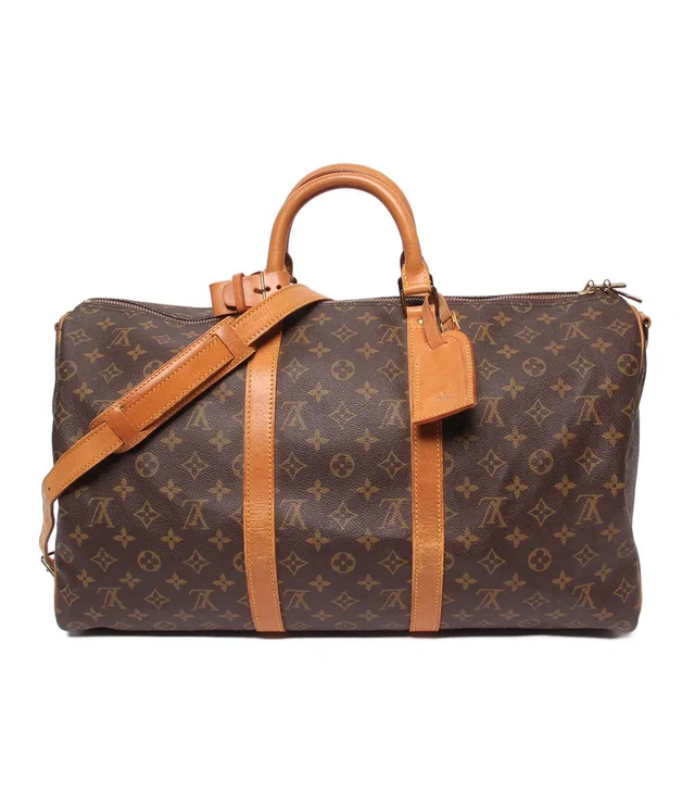 Louis Vuitton 2-Way Boston Bag Keepall Bandouliere 50 Monogram in Leather from The Reluxe