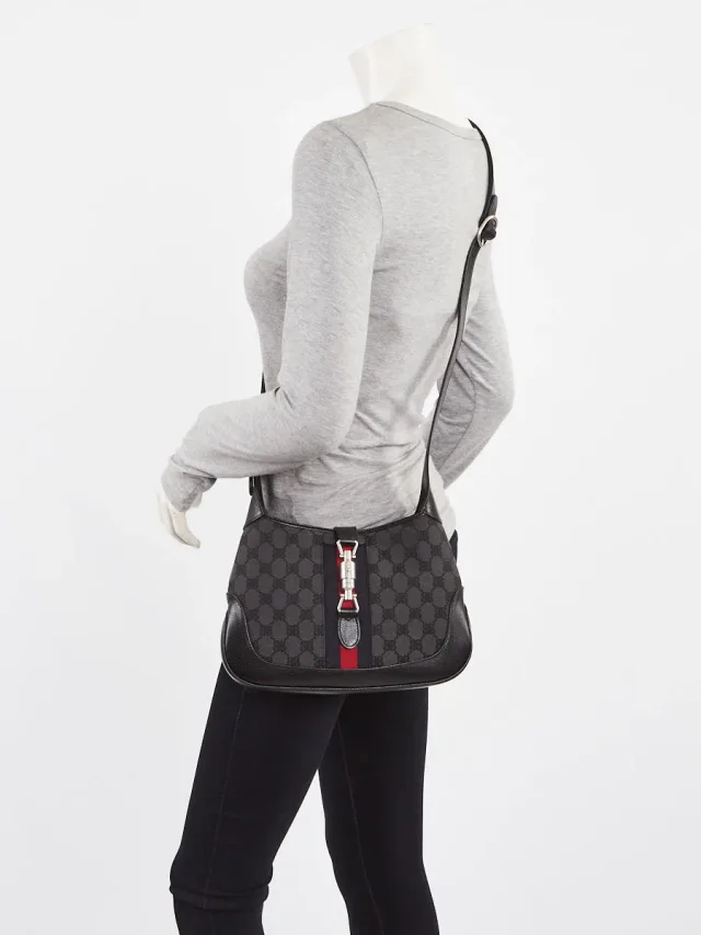 Balenciaga x Gucci Black/Grey Canvas/Leather The Hacker Project 1961 Small Jackie Bag in Black Canvas from Yoogis, photo 2 of 11