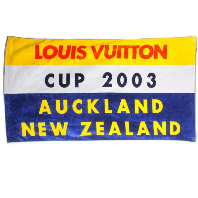 XL Huge Blue x Yellow x Red 2003 Auckland LV Cup Towel Throw in Red from Bagriculture