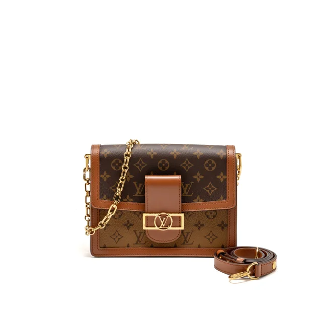 Louis Vuitton Dauphine MM Monogram/ Reverse Canvas GHW in Canvas from EMIER