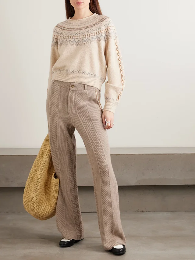 GUEST IN RESIDENCE Cloud Chalet Fair Isle wool and cashmere-blend sweater in Beige, photo 2 of 2 from NET-A-PORTER (Canada)