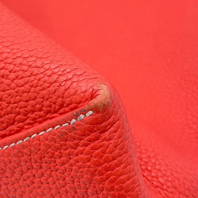 Hermès Double sense Rouge duchesse/Bougainvillier Taurillon Clemence Swift Leather Size 45 in Red Clemence leather from GALLERY RARE, photo 7 of 15