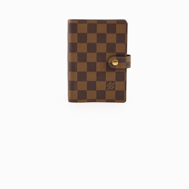 Louis Vuitton Damier Ebene Small Ring Agenda PM in Brown Canvas from The Purse Affair