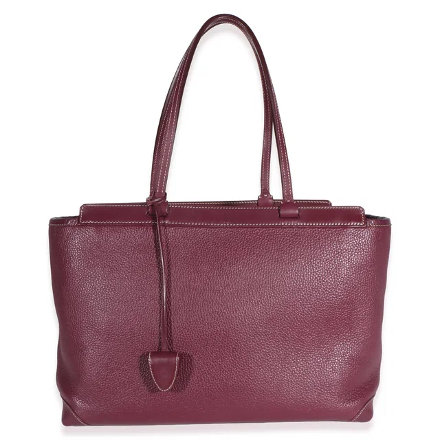 Goyard Bordeaux Leather Goyardine Bellechasse PM in Burgundy Leather from myGemma