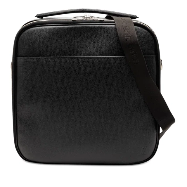 Black Louis Vuitton Taiga Tura Travel Bag in Black Leather from Designer Revival