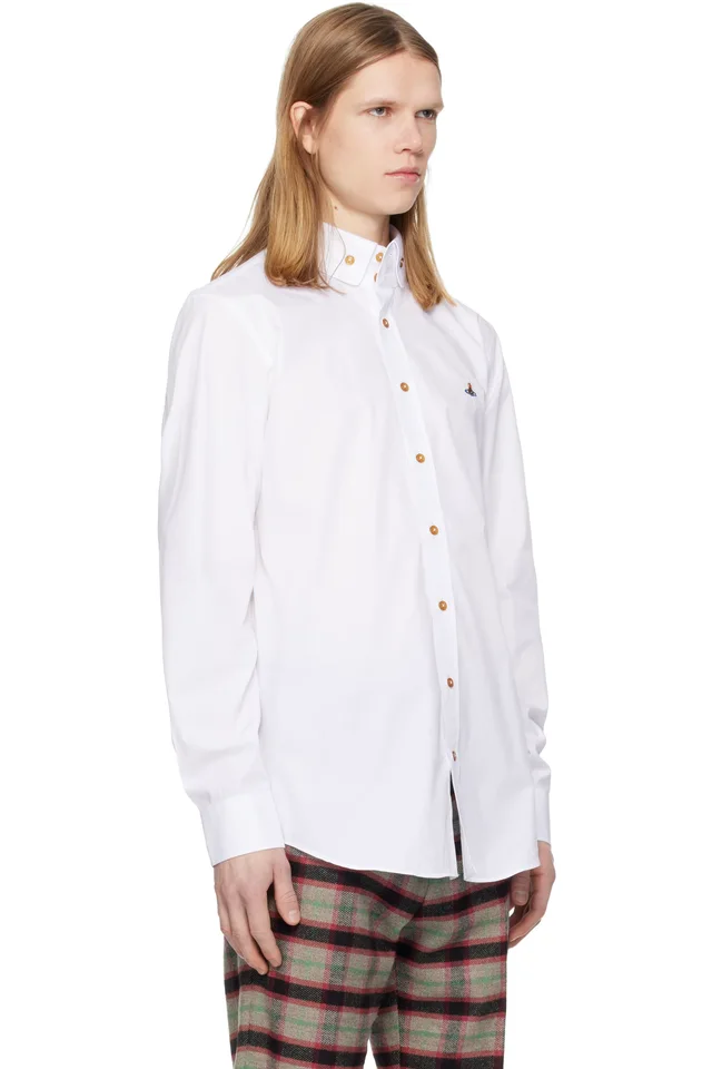 Vivienne Westwood White Two Button Krall Shirt, photo 2 of 4 from SSENSE