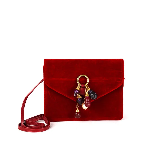Loewe Bag Red in Red Velvet from The Purse Affair