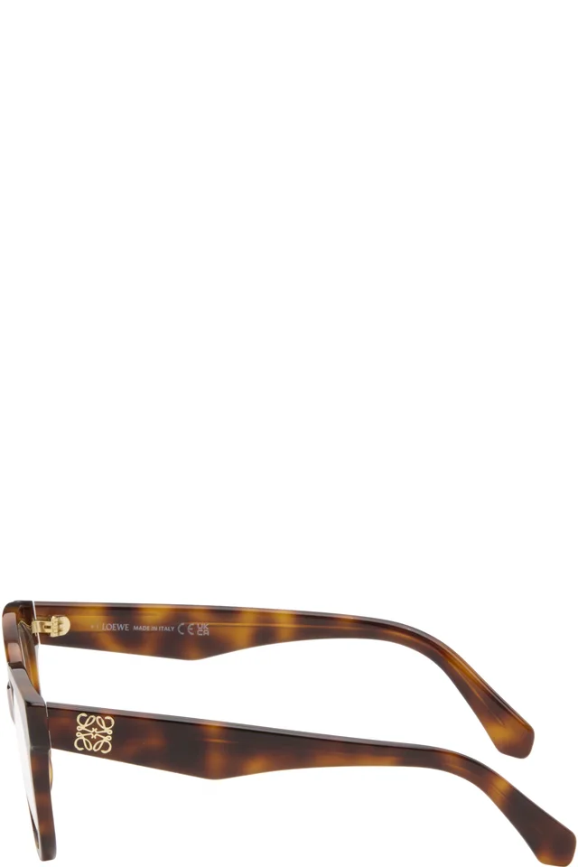 LOEWE Brown Anagram Glasses, photo 3 of 4 from SSENSE