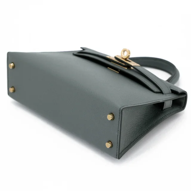 Hermès Mini Kelly II Vert Amande (63) in Green Epsom leather from Ginza Xiaoma, photo 4 of 4