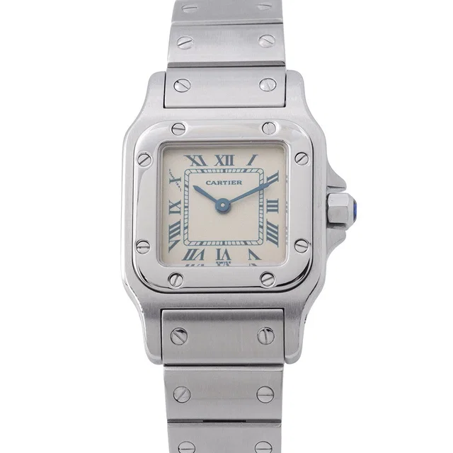 Cartier Santos Garbe SM H35mm×W24mm Stainless Steel White DialW20017D6 in White from GALLERY RARE