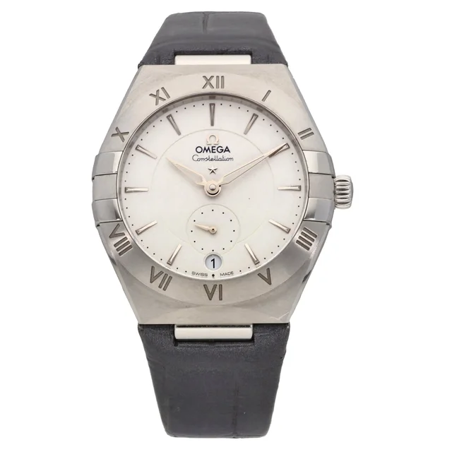 Omega Constellation 131.13.34.20.02.001 34mm Stainless Steel Watch in Leather from H&T